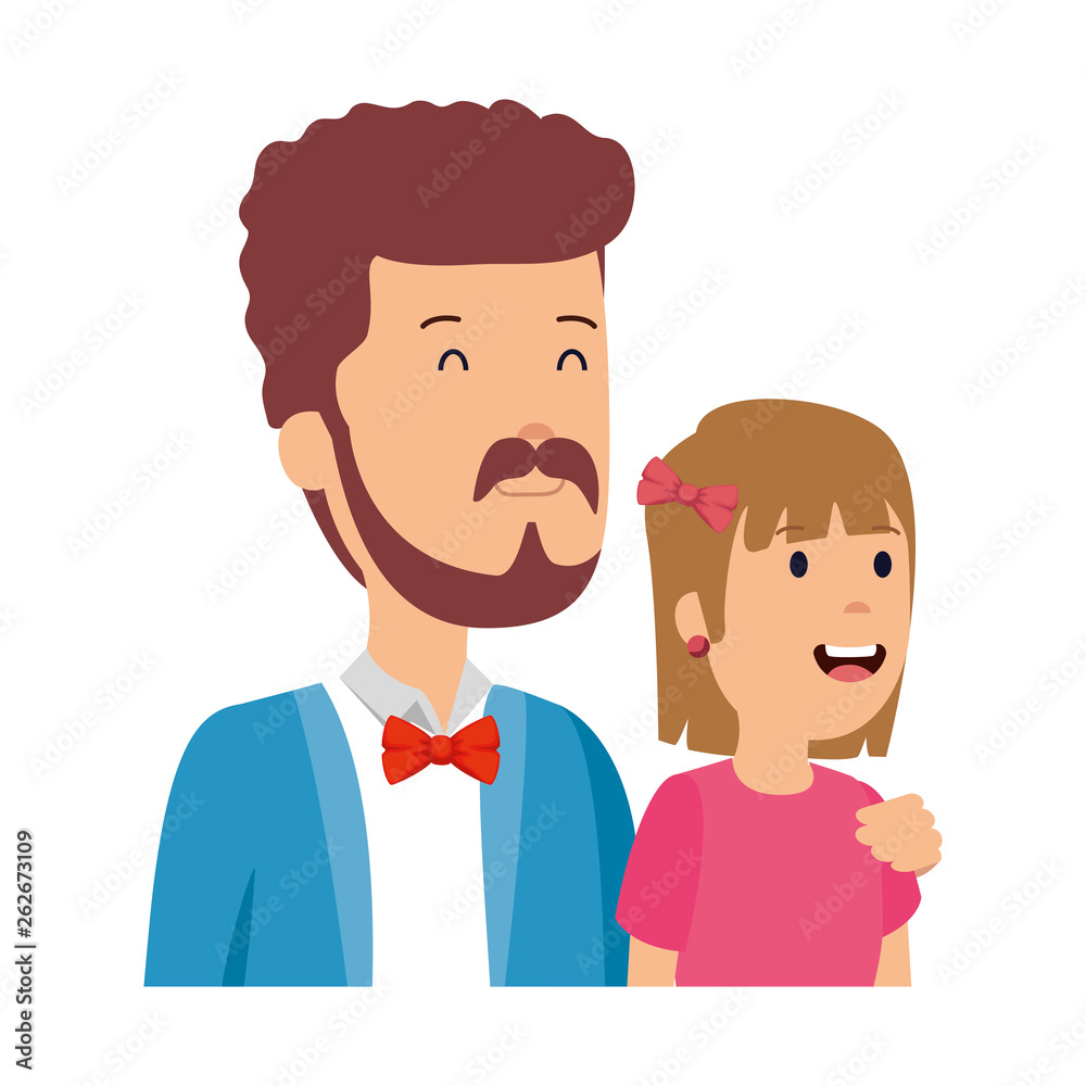 father with daughter characters father with daughter characters