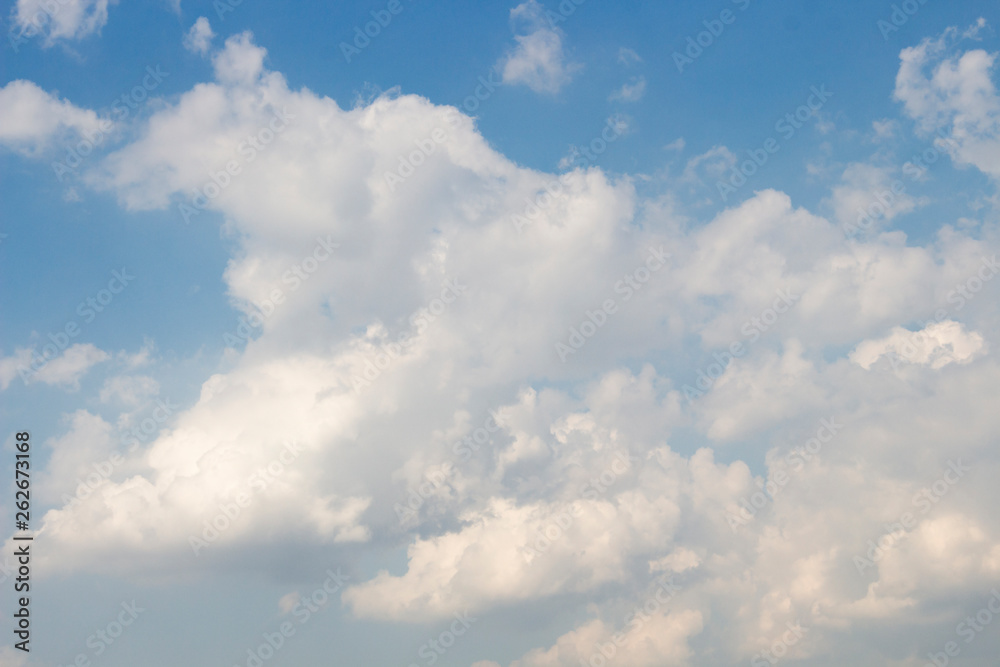 Bright blue sky with white clouds for background or wallpapers Bright blue sky with white clouds for background or wallpapers