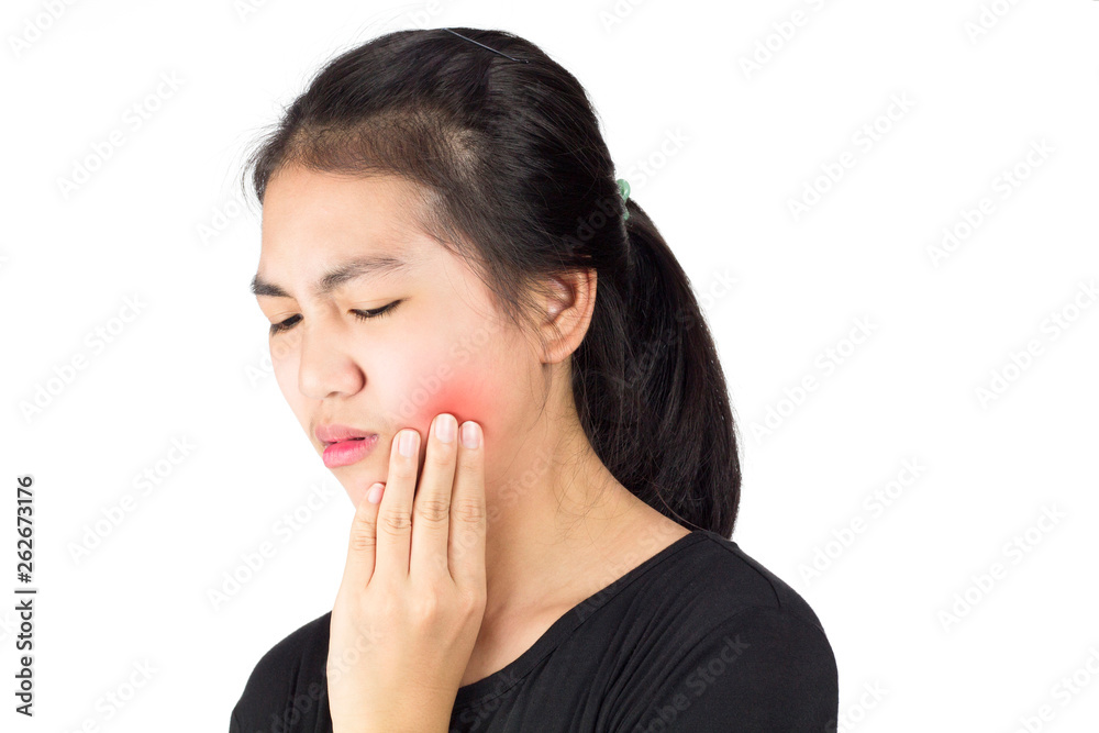 Women feel toothache due to tooth decay Women feel toothache due to tooth decay