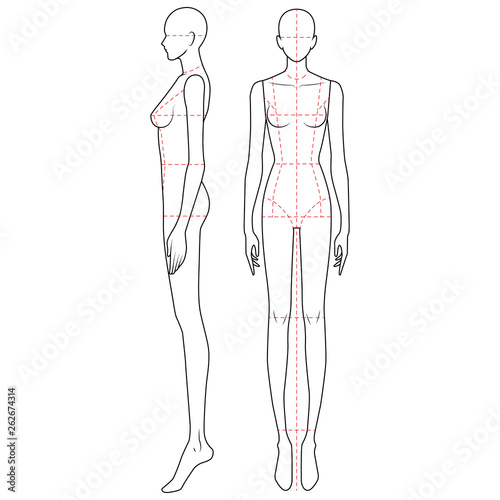Fashion Figure Template 9 Head