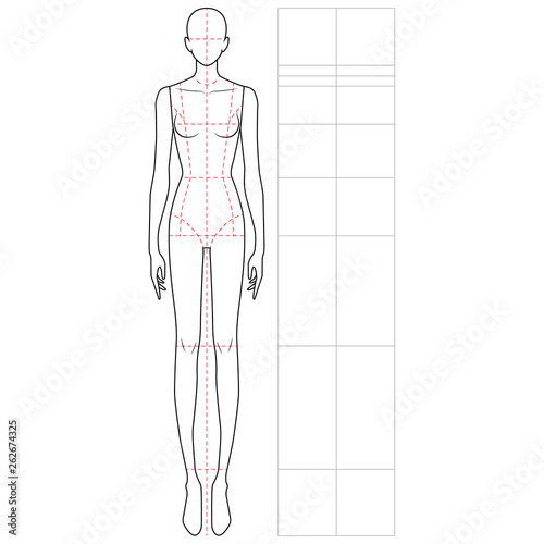 Fashion Figure Template 9 Head