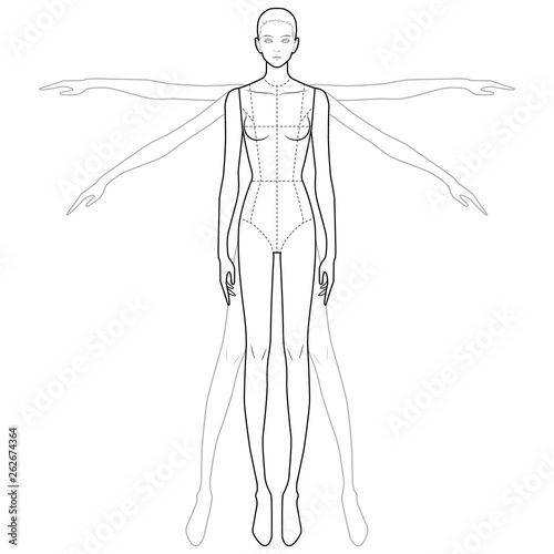 Fashion Figure Template 9 Head