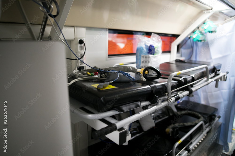Emergency Medication and Equipment inside Temporary Rescue Control Centre Tent