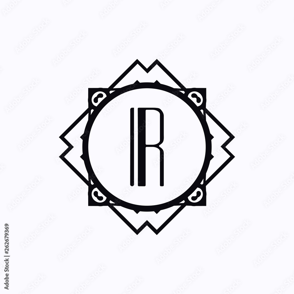 Classic modern art deco luxury monochrome minimal hipster geometric vintage vector monogram, frame , border , label for your logo badge Classic modern art deco luxury monochrome minimal hipster geometric vintage vector monogram, frame , border , label for your logo badge