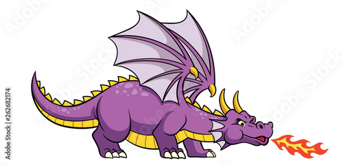 cartoon dragon fire breathing
