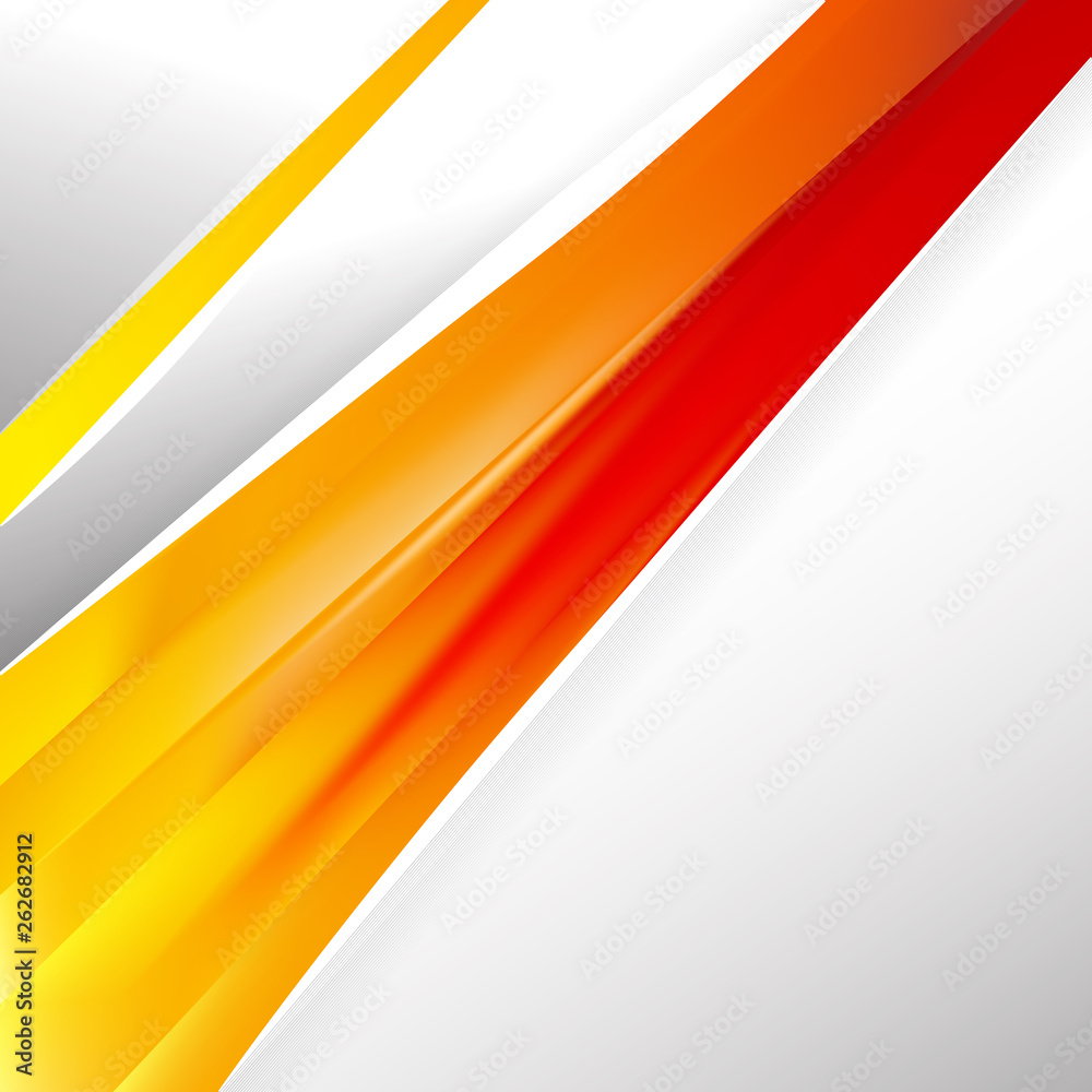 Obraz Red and Yellow Business Brochure Template Vector Illustration