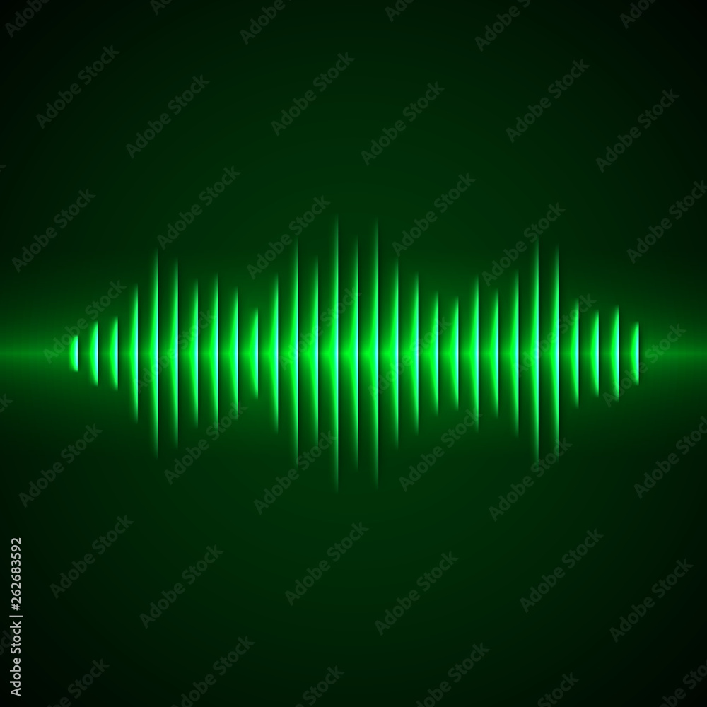 Paper sound waveform with shadow Paper sound waveform with shadow