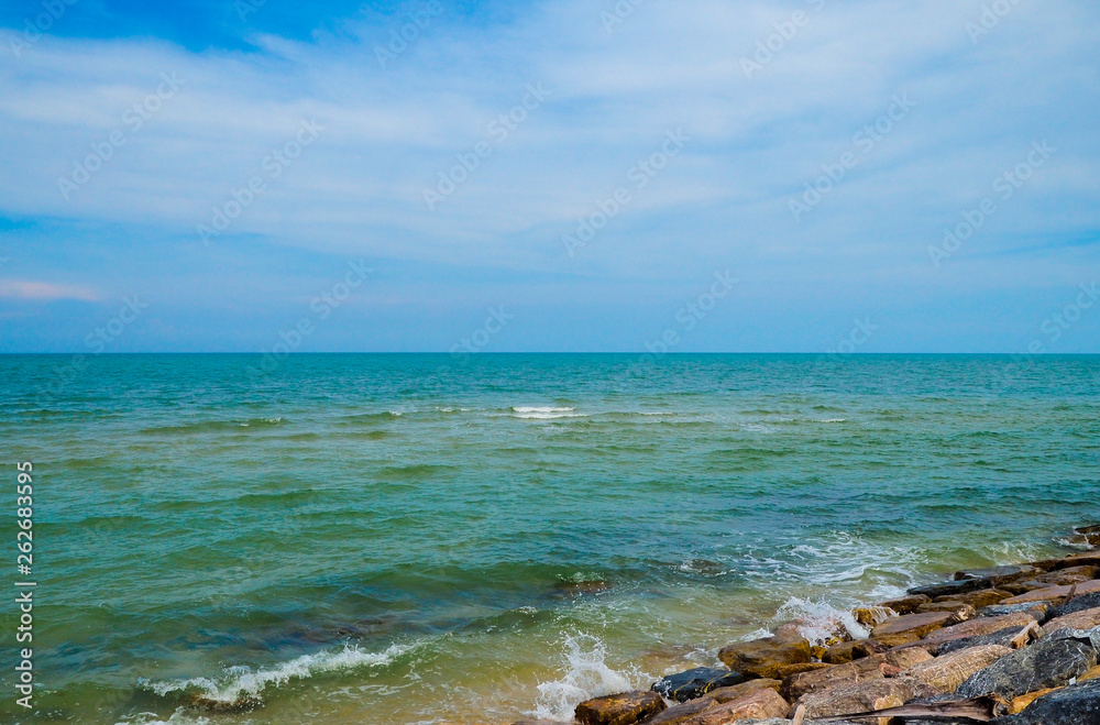 Wave & Sand beach background from Si Chang island Chonburi Thailand , holiday or relax in summer concept. Wave & Sand beach background from Si Chang island Chonburi Thailand , holiday or relax in summer concept.