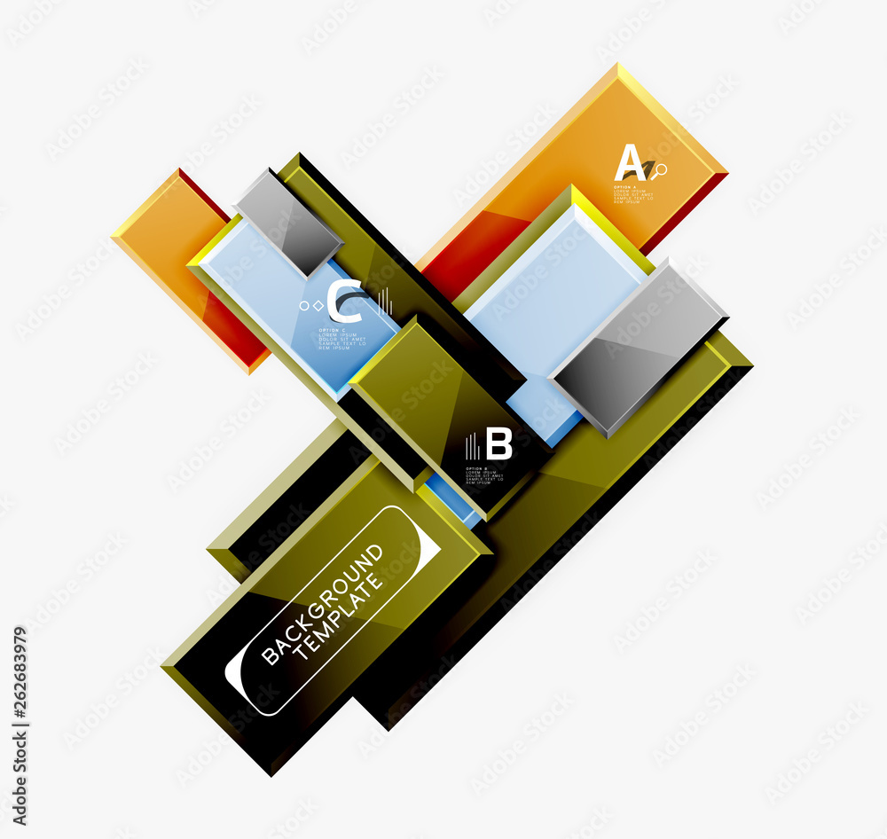 Abstract square composition for background, banner or logo Abstract square composition for background, banner or logo