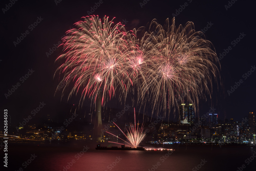 Fototapeta premium Fireworks Contest Macao