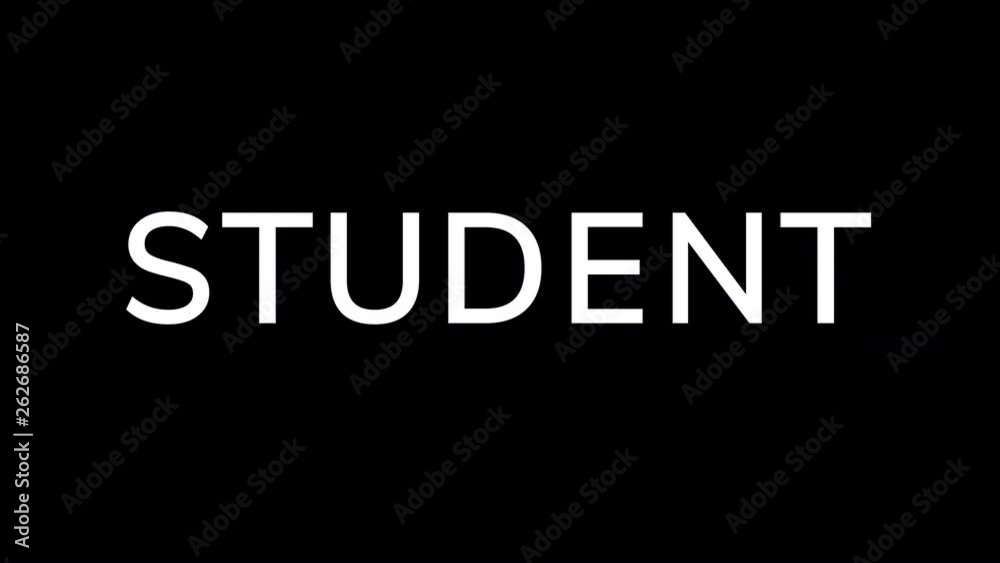 From the Glitch effect arises text STUDENT. Then the TV turns off. Alpha channel Premultiplied - Matted with color black From the Glitch effect arises text STUDENT. Then the TV turns off. Alpha channel Premultiplied - Matted with color black