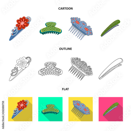 Vector illustration of beauty and fashion sign. Set of beauty and female stock vector illustration.