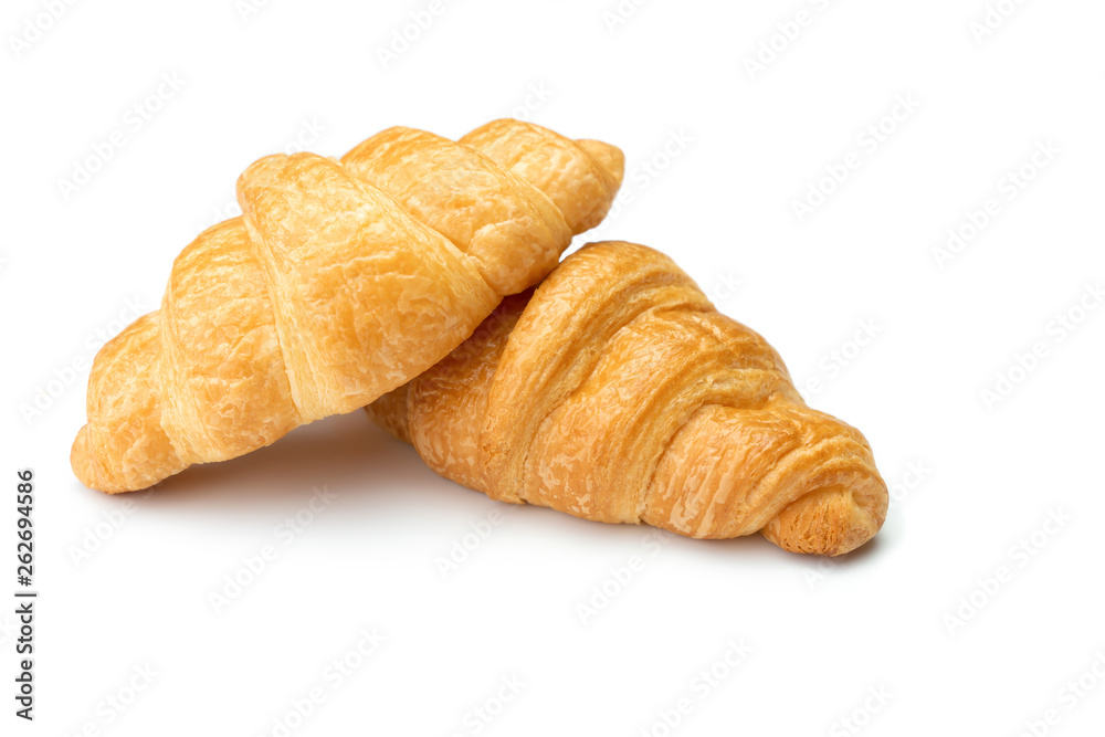 Croissants on isolated white background Croissants on isolated white background