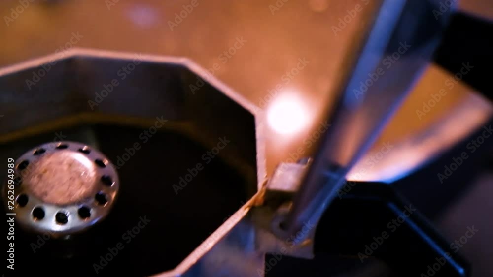 coffee traditional preparation close-up slow motion coffee traditional preparation close-up slow motion