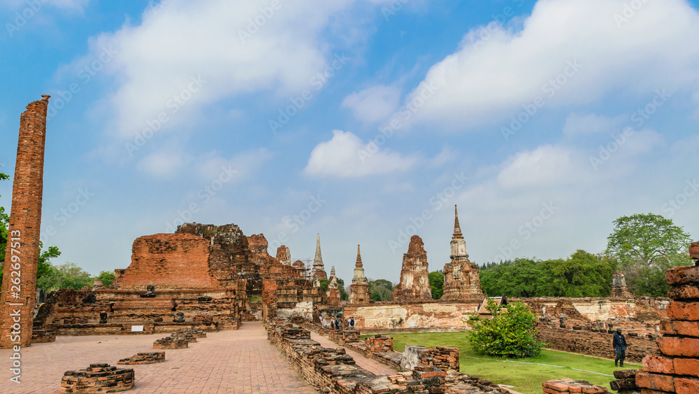 Wat Phra Mahathat in Ayutthaya Thailand