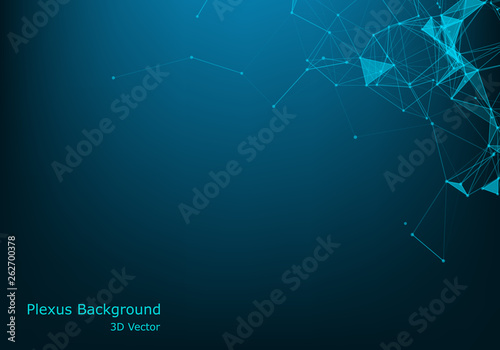Geometric abstract background with connected line and dots. Graphic background for your design.