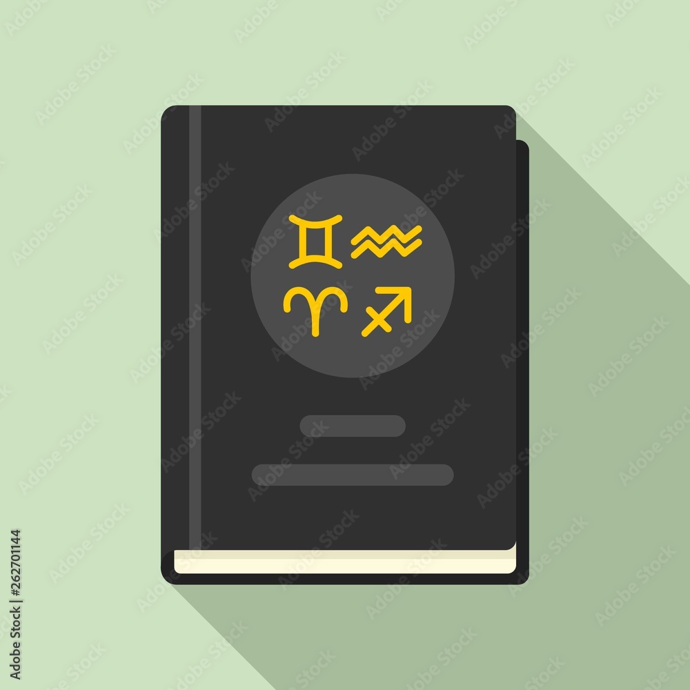Magic witch book icon. Flat illustration of magic witch book vector icon for web design Magic witch book icon. Flat illustration of magic witch book vector icon for web design