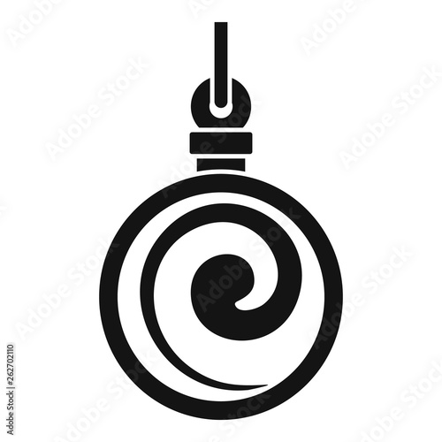 Hypnosis medallion icon. Simple illustration of hypnosis medallion vector icon for web design isolated on white background