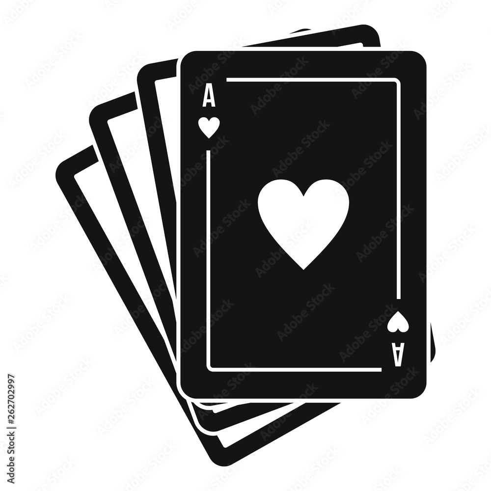 Play fortune cards icon. Simple illustration of play fortune cards vector icon for web design isolated on white background