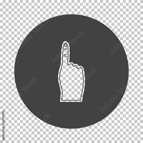 Fans foam finger icon