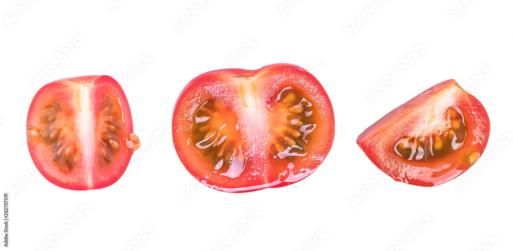 tomato slice isolated on white background tomato slice isolated on white background
