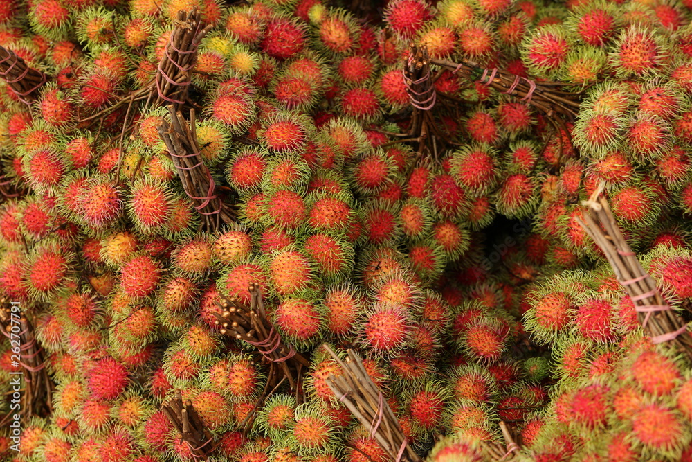 Fototapeta premium Rambutan wallpaper background
