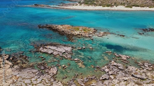 Aerial view of Elafonissi, an exceptional natural beauty on the island Crete, Greece photo