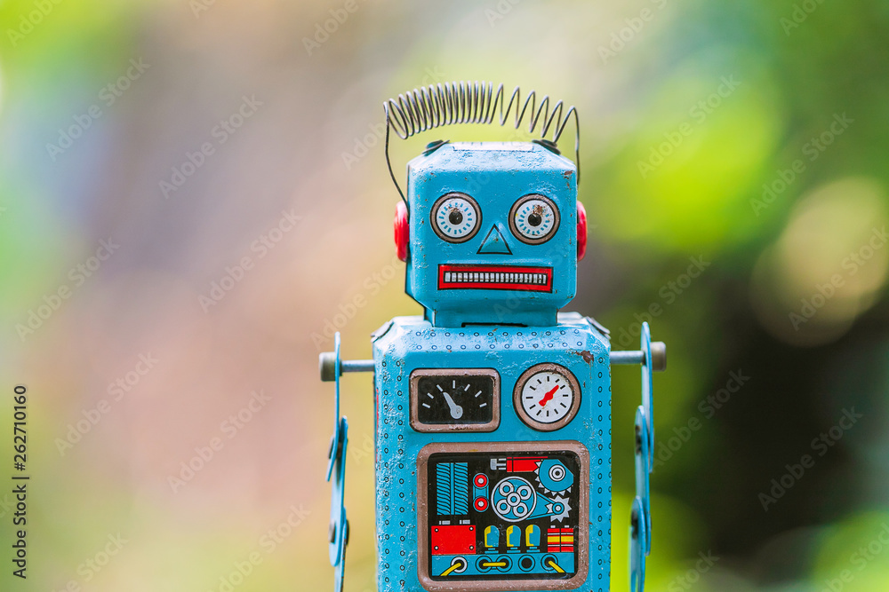 Fototapeta premium Vintage tin toy robot