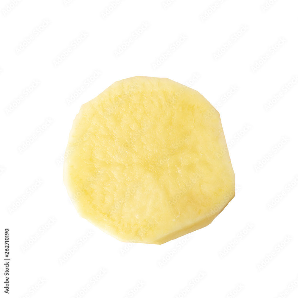 Raw Potato sliced isolated on white background Raw Potato sliced isolated on white background