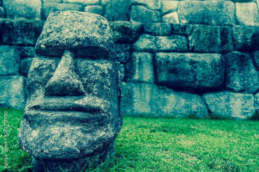 Moai are monolithic human figures carved by the Rapa Nui people on ...