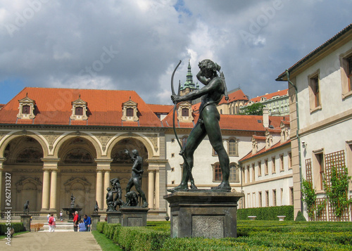 Bronze beautiful sculptures in Wallenstein Garden  (Valdstejnska zahrada). Prague photo