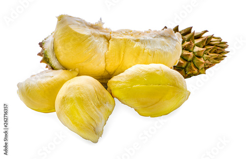 Durian , King of Fruits isolated on white background