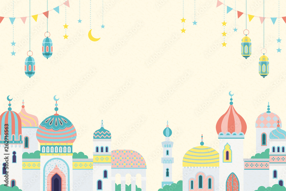 Cute colorful mosque
