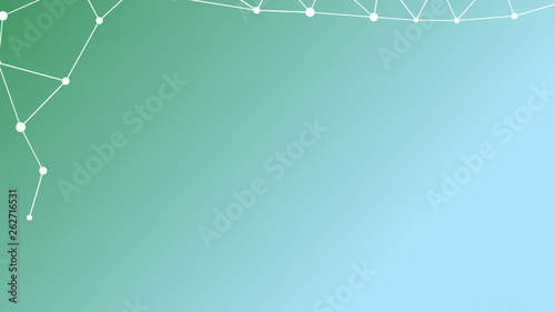 Abstractly connected points on colorful background, technology abstract background. Technology Concept, LowPoly, Polygons, Triangles, Network, Social Network, IOT, Internet
