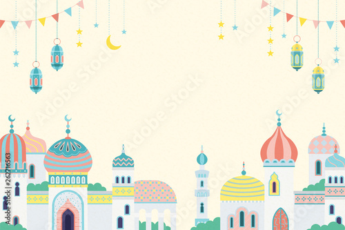 Cute colorful mosque
