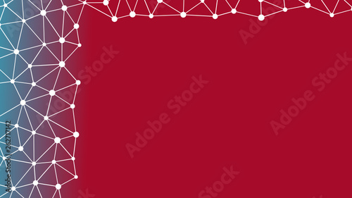 Abstractly connected points on colorful background, technology abstract background. Technology Concept, LowPoly, Polygons, Triangles, Network, Social Network, IOT, Internet