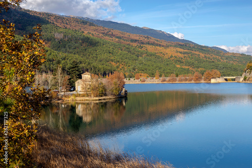 Church Saint Fanourios on the Lake Doxa (Greece, region Corinthia, Peloponnese)