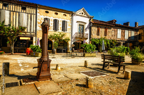 Labastide d'Armagnac is a beautiful village located in the department of the Landes, France photo