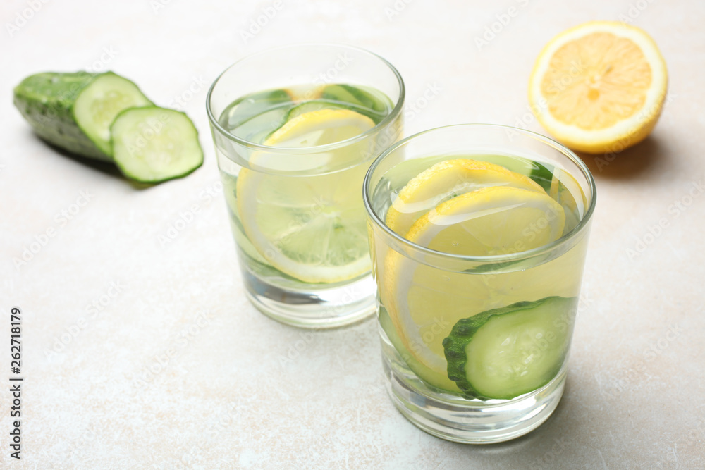 cup of water with lemon and cucumber cup of water with lemon and cucumber