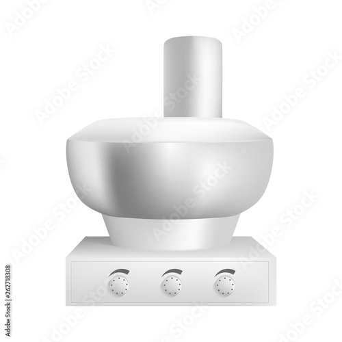 Food processor icon. Realistic illustration of food processor vector icon for web design isolated on white background