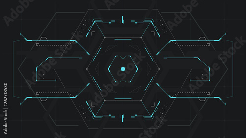 Futuristic sight for the hud interface.