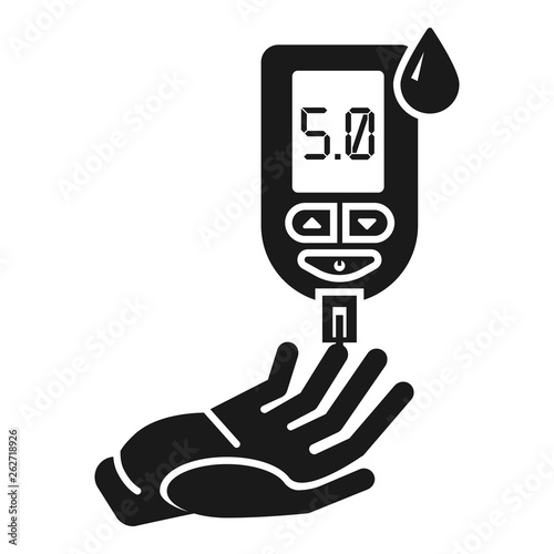 Glucose meter icon. Simple illustration of glucose meter vector icon for web design isolated on white background