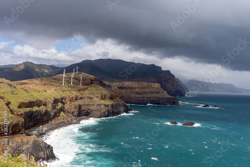 Beautiful landscape at the Ponta de Sao Lourenco, the eastern part of Madeira, Portugal