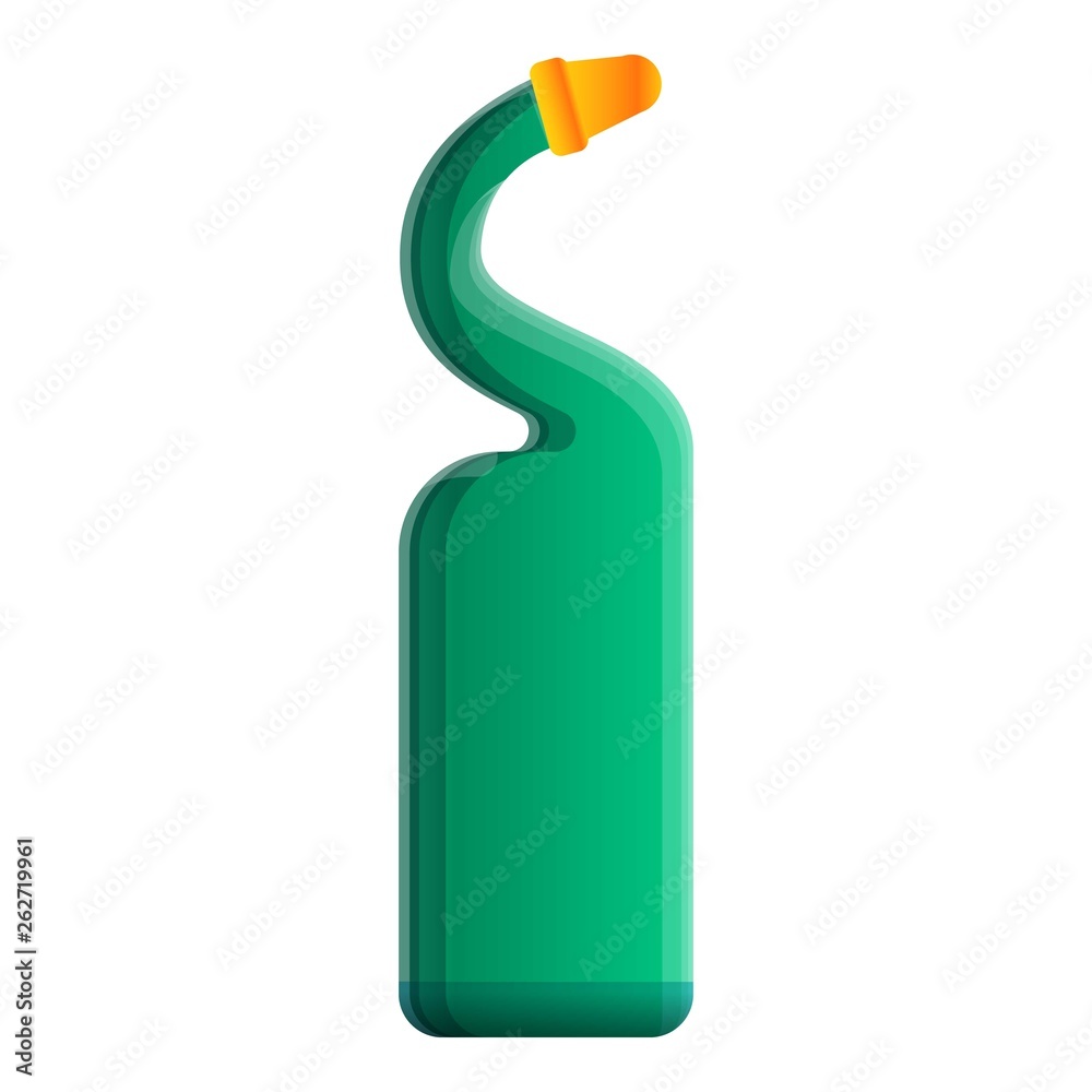 Toilet cleaner bottle icon. Cartoon of toilet cleaner bottle vector icon for web design isolated on white background Toilet cleaner bottle icon. Cartoon of toilet cleaner bottle vector icon for web design isolated on white background