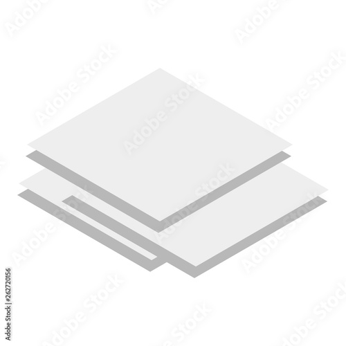 Stack of paper icon. Isometric of stack of paper vector icon for web design isolated on white background