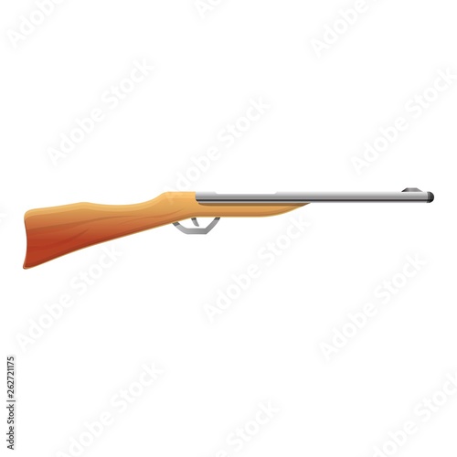 Hunter rifle icon. Cartoon of hunter rifle vector icon for web design isolated on white background