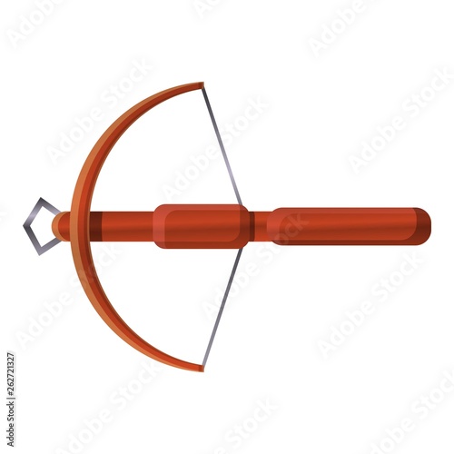 Crossbow icon. Cartoon of crossbow vector icon for web design isolated on white background