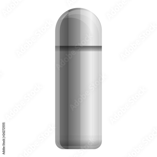 Thermos bottle icon. Cartoon of thermos bottle vector icon for web design isolated on white background