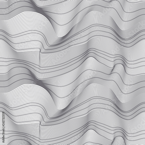 Abstract 3d lines seamless pattern