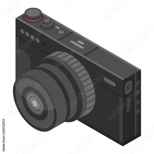 Family camera icon. Isometric of family camera vector icon for web design isolated on white background